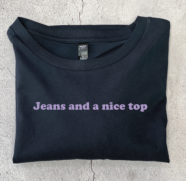 Jeans and a Nice Top - Lilac on Navy